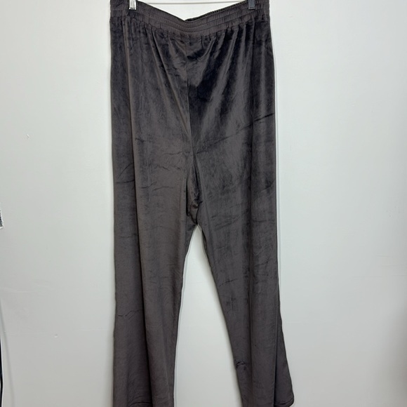Skims Velour Wide-Leg Sweatpants Brown Large - Picture 3 of 7